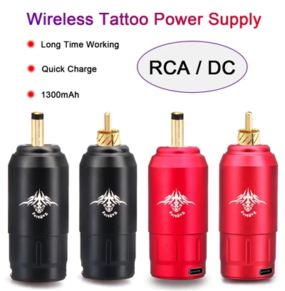 Longa vida da bateria da tatuagem relação portátil RCA/DC de 1300 MAh